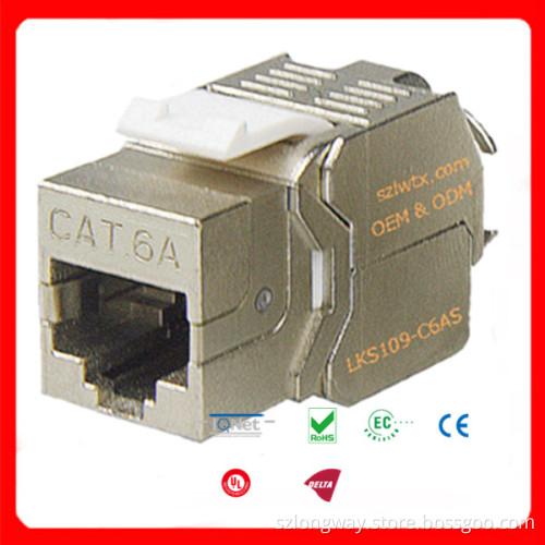 CAT6A Aluminum Die-Casting Shielded Keystone Jack